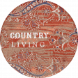 Country Days Element round sticker wood