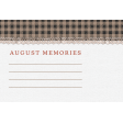 Country Days August Memories 4x6 Journal Card