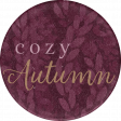 Wildwood Thicket Extras round sticker cozy autumn