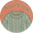 Lakeside Autumn Sweater Round Sticker