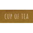 Lakeside Autumn Cup of Tea Word Art Snippet 