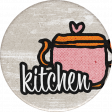 Soup's On Kitchen Round Sticker