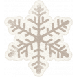 Fancy A Cup Beige Snowflake Sticker