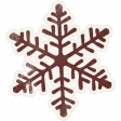 Fancy A Cup Brown Snowflake Sticker