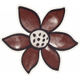 Fancy A Cup Sticker flower 2 brown