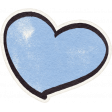 Fancy A Cup Sticker heart 4 blue