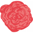 Simply Sweet Element sticker rose red