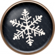 Cocoa and Shortbread Dark Blue Snowflake Brad