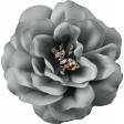 Cocoa and Shortbread Gray Flower