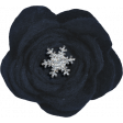 Cocoa and Shortbread Dark Blue Snowflake Flower