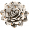 Cocoa and Shortbread White Floral Flower