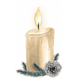 Evergreen candle glow