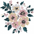 Evergreen Pink Flower Sticker Alternate