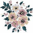 Evergreen Pink Glitter Flower Sticker Alternate