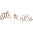 Evergreen Mr. & Mrs. Wooden Word Art
