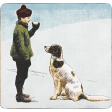 Cherish Mixed Media Vintage Boy and Dog Ephemera