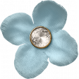 Cherish Mixed Media Light Blue Flower