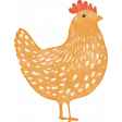 Countryside Yellow Chicken Sticker