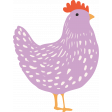Countryside Lavender Chicken Illustration