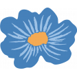 Countryside Blue Flower Illustration 
