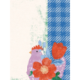 Countryside Gingham Chicken Journal Card 3x4
