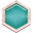 Berry Sweet Bee Teal Hexagon Brad