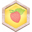 Berry Sweet Bee Yellow Hexagon Brad with Berry on it