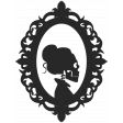 Halloween Frame Woman Skull