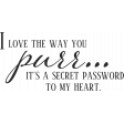Kitty Love Word Art - Purr