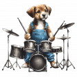 Dog Drummer 1