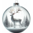 Christmas Glass Reindeer Ornament 4