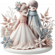 On A Winter's Day Porcelain Bride & Groom 8