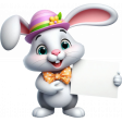 Spring Garden Rabbit Journal Card 2