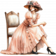 On The Button Woman Illustration 2