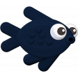 Mar 2023 Letter Design Challenge_Fish 2_Navy Blue