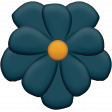 Mar 2023 Letter Design Challenge_Flower 1_Dark Green