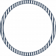 Feeling Blue_Striped Circle Frame_Dark Blue