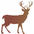 Christmastide Red Gold Glitter Deer Element