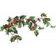 Christmastide Holly with Sparrow Cluster Element