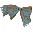 Vintage Winter Crochet  and Satin Bow Element