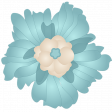 Vintage Winter Gradient Layered Flower Element 3