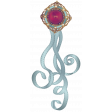Vintage Winter Jewel and Ribbon Element