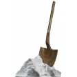 Vintage Winter Shovel and Snow Element