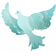 Lace and Satin  Textured Dove Element