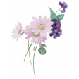 Lace and Satin Flower Bouquet Vintage Element