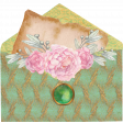 Decorative Peony Flower Gem Envelope Element