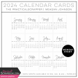 Monday Start 2024 Calendar Card Kit