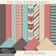Mint, Choc and Rose papers kit
