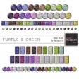Purple & Green Glitter Brads Kit