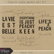 Peachy Keen Word Art Kit